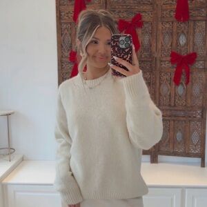 Cream Crew Neck Sweater